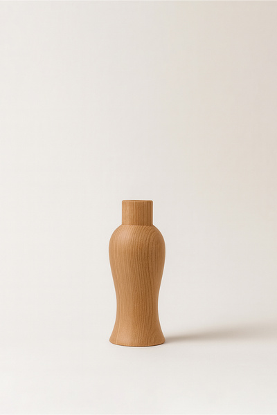 HOMİNG Minimalist Nordic Style Wooden Flower Pot Vase 15 cm