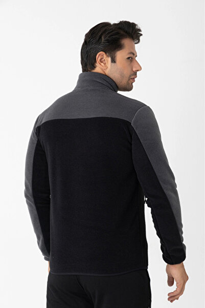 Crozwise Men's Full Zip Fleece Sweat Black 6051-10