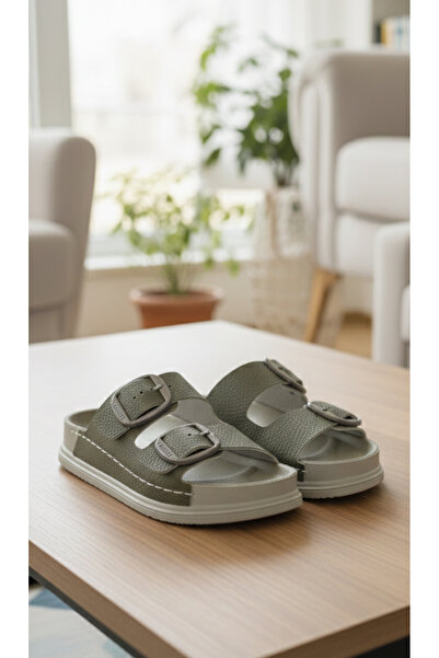 Hızlı Al Orthopedic Sole Buckle Slippers. Sewed Slippers Suitable for Daily and Indoor Use.