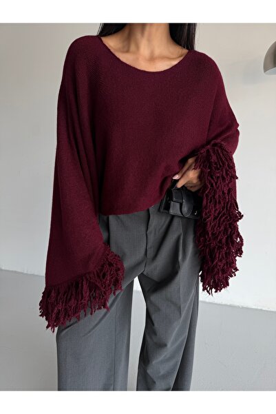 Lamierra Tassel Sleeve Crop Women's Knitwear