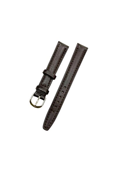 MercanSaat حزام ساعة ناعم من الجلد الطبيعي باللون البني المر مقاس 14 مم من ال...