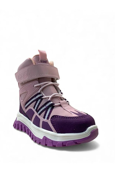 Cool Kids Children's Winter Waterproof Orthopedic Non-Slip Thermo Sole Comfortable Leather Black Sports Boots