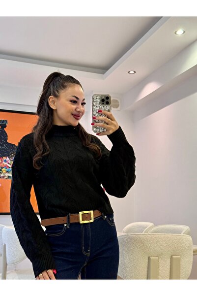 Gamze Ege Fashion Siyah kazak