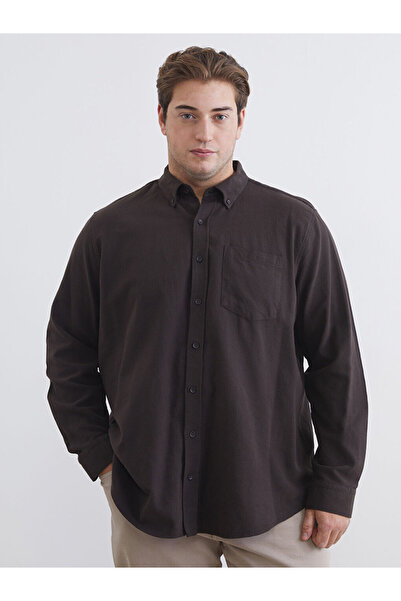 LC Waikiki Men's Lumberjack Shirt with Long Sleeves in Plus Size Standard Fit...