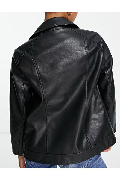 Miss Selfridge Miss Selfridge Faux Leather Jacket, black