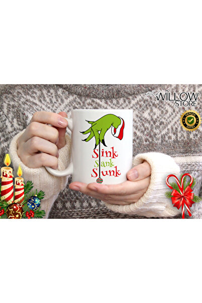 WİLLOW STORE Merry Christmas, Christmas Themed Porcelain Mug, New Year, Merry...