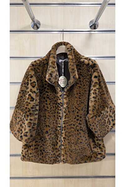 Park Moda Λούτρινο μπουφάν με σχέδιο λεοπάρ