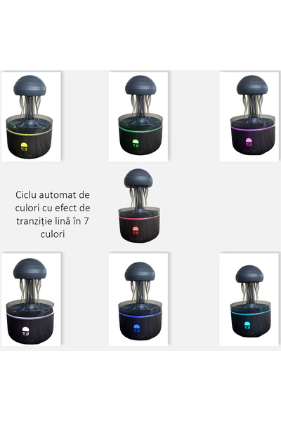 Time for Home Jellyfish Aromatherapy Humidifier Diffuser 320 ml with 7-color LED lights