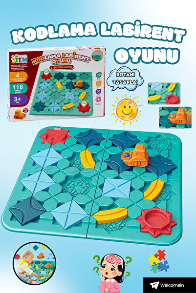 welcomein Labirent Kodlama Oyunu – Araba Yol Yapımı, Mantık Zeka Geliştirici ...