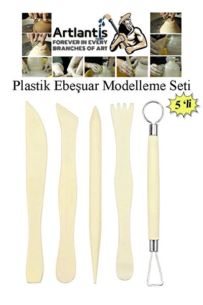 Artlantis Plastik Ebeşuar Seti 5 Li 1 Paket Plastik Modelleme Modelaj Seti Ki...