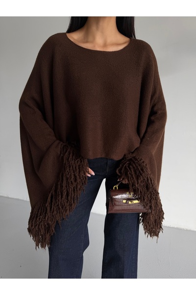 Lamierra Tassel Sleeve Crop Women's Knitwear