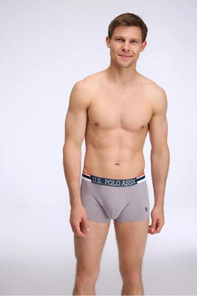 U.S. Polo Assn. 3-Pack Modal Men's Boxers, Gray Red Navy Blue Men's Boxers, 47% Modal 47% Cotton, 6% Elastane