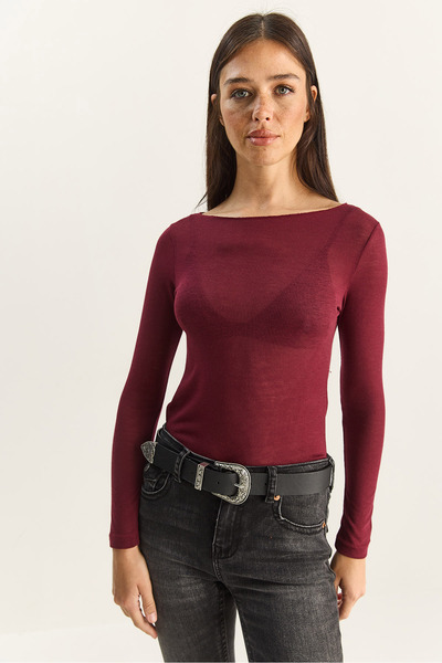 Bianco Lucci Γυναικεία μπλούζα με λαιμόκοψη Modal Ultra Light 1012 60283863