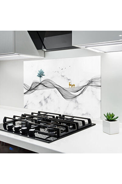 Arthub Panou Sticla Bucatarie, Protectie aragaz, Termorezistent, Abstracte, A...