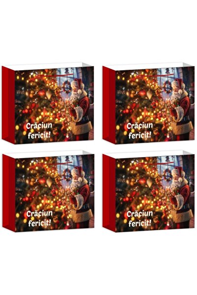 SONORH Σετ 4 Χριστουγεννιάτικων Τσαντών Δώρου, 322612 εκ., Premium Σχέδια με ...