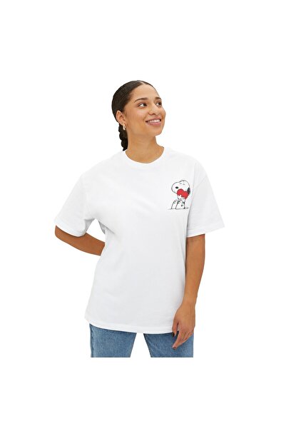 mrmubomen Unisex Snoopy Women Oversized Cotton Tshirt