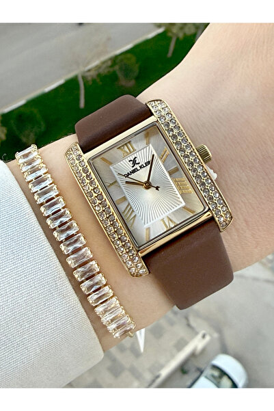 Daniel Klein Kordonu Orijinal Deri Kadın Kol Saati Ve Bileklik