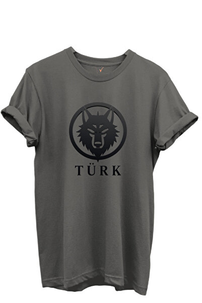 WİDİ Kurt and Turk Special Collection Series-3 Design Printed 100% Cotton T-Shirt