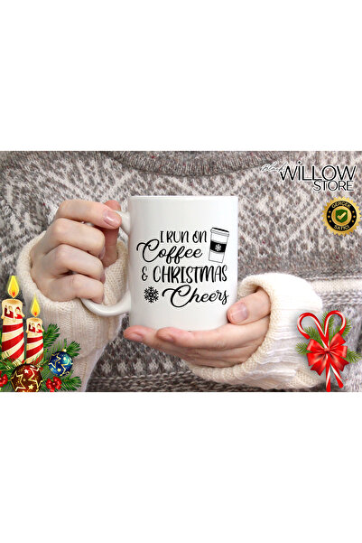 WİLLOW STORE Merry Christmas, Christmas Themed Porcelain Mug, New Year, Merry...