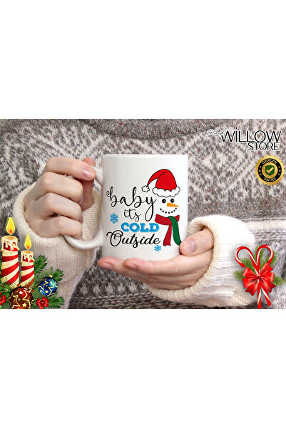 WİLLOW STORE Merry Christmas, Christmas Themed Porcelain Mug, New Year, Merry...