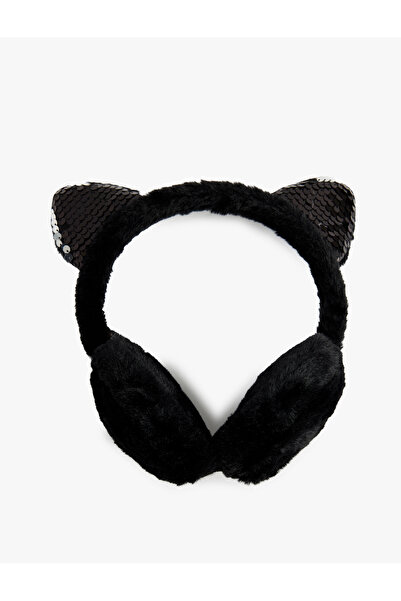 Koton Λούτρινα ακουστικά με παγιέτες και λεπτομέρεια αυτιού