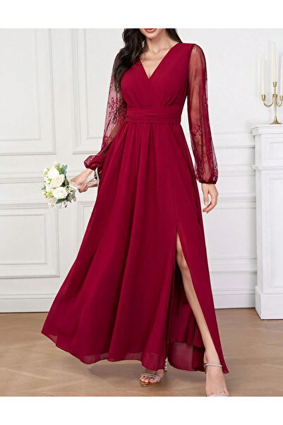 Sheya Shein maxi dress, cherry red