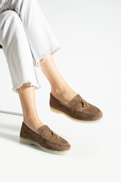 Polomia Comfort Дамски обувки от естествена кожа, класически, с неплъзгаща се подметка, златна катарама, плоски обувки