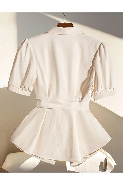 Sheya Shein short sleeve shirt, cream