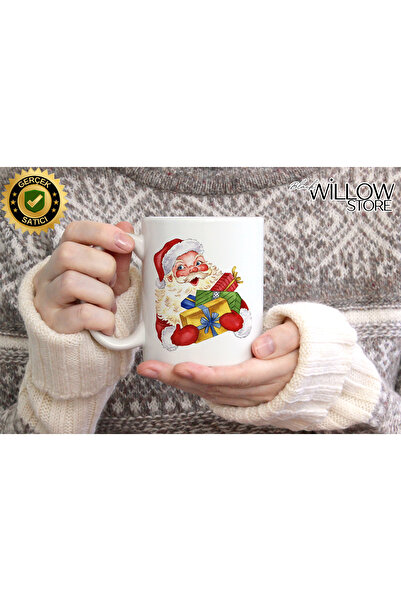 WİLLOW STORE Merry Christmas, Christmas Themed Porcelain Mug, New Year, Merry...