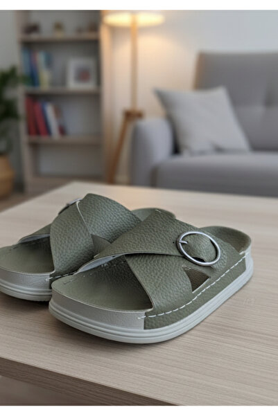 Hızlı Al Orthopedic Sole Buckle Slippers. Sewed Slippers Suitable for Daily and Indoor Use.