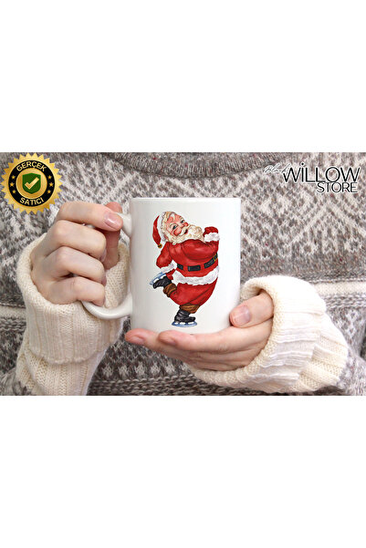 WİLLOW STORE Merry Christmas, Christmas Themed Porcelain Mug, New Year, Merry...