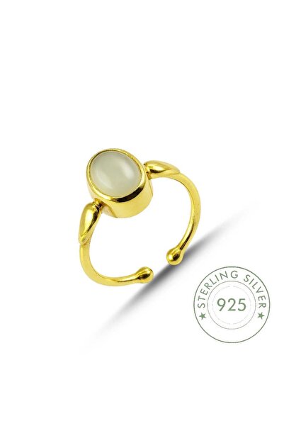 Pietra Kadın Gümüş 925 Ayar Oval Has Taşlı Yüzük