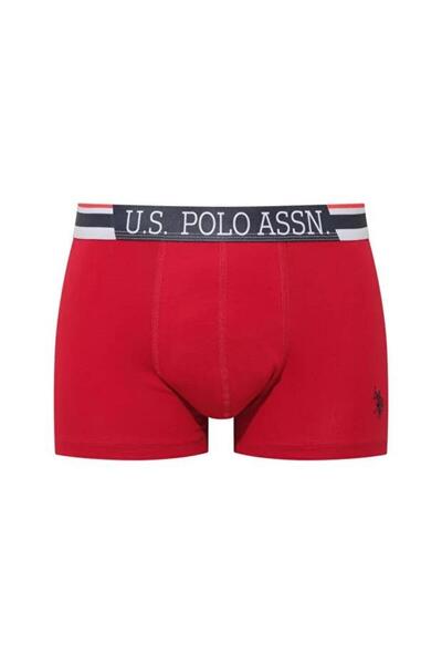 U.S. Polo Assn. 3-Pack Modal Men's Boxers, Gray Red Navy Blue Men's Boxers, 47% Modal 47% Cotton, 6% Elastane