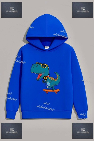 SS SİNSER Hanorac unisex cu imprimeu "RAWR DINO KAYKAYLI"