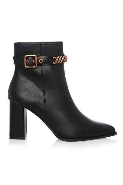 MENBUR Black Casual Elegant Ankle Boots Thick Heel Sohan
