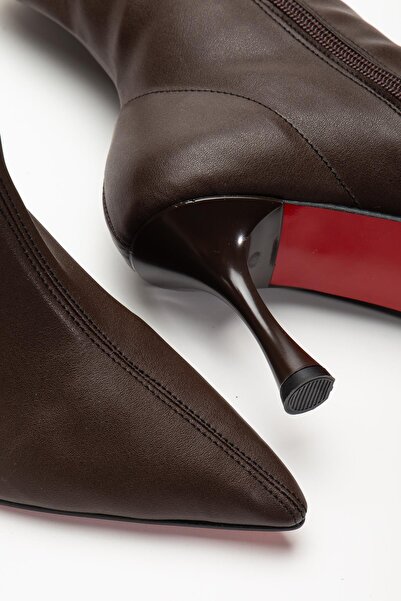 Fagi Dolce Brown Thin Heeled Women's Boots