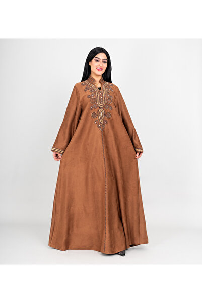 IKKXA Winter Embroidery Smooth Fabric Jalabiya