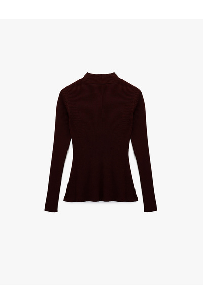 Koton X Melis Ağazat - Long Sleeve Mock Neck Knitwear Sweater