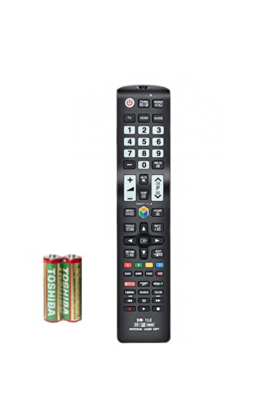 KlaussTech Telecomandă universală pentru televizor LCD/LED Samsung, material ABS, tehnologie infraroșu, compactă, neagră