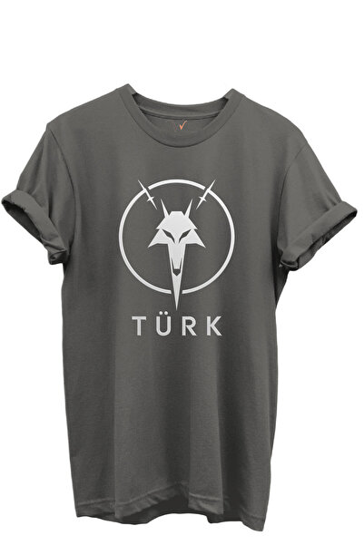 WİDİ Kurt and Turk Special Collection Series-4 Design Printed 100% Cotton T-Shirt