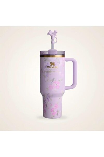 Stanley x LoveShackFancy Quencher 40OZ Presented in Elegant Gift-Ready Packaging,Purple