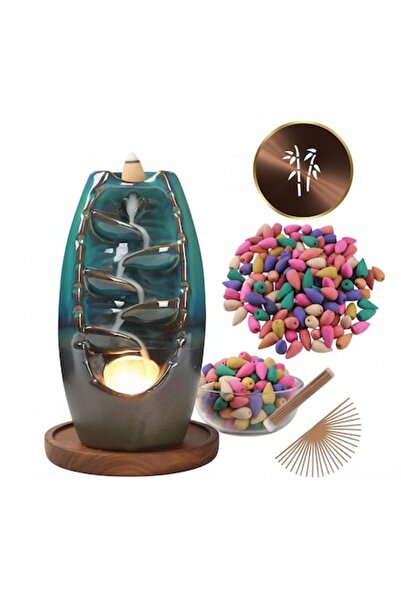 OEM Ceramic Backflow Waterfall Aroma Diffuser + 55 Wooden Scents Included
