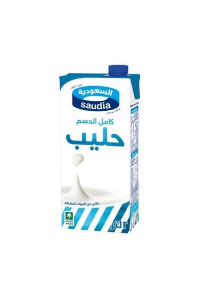 Saudia Long-Life Full Cream Milk - 2L