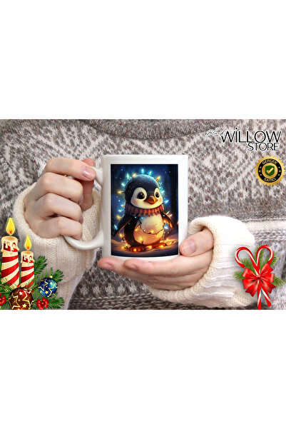 WİLLOW STORE Merry Christmas, Christmas Themed Porcelain Mug, New Year, Merry...