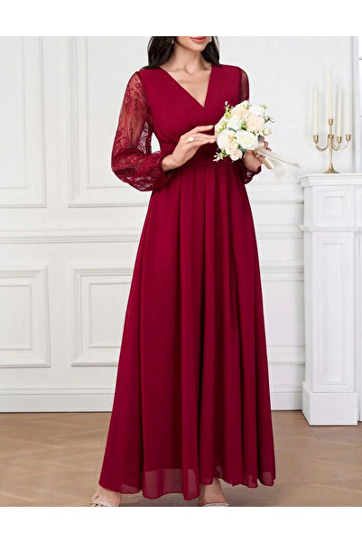 Sheya Shein maxi dress, cherry red