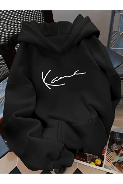 ALEYZA MODA Μινιμαλιστικό σχέδιο λογότυπου, φούτερ με κουκούλα και τσέπες