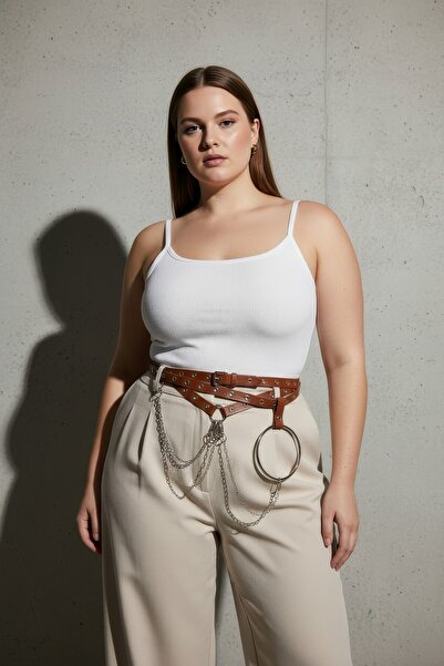 Angels Passion Plus Size Tan Women's Belt