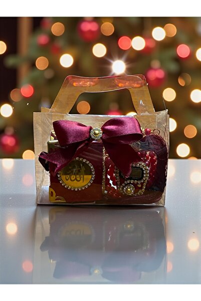 Hac AVM Çanta Görünümlü Kutu İçinde Mini Kuran, İnci Tesbih ve Taşlı Zikirmatik Hediyelik Set