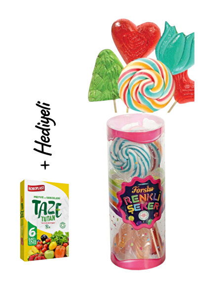 KMS HOME حلوى فورسلو الملونة على شكل أعواد، 5 قطع في عبوة واحدة