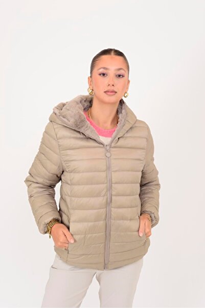 Park Moda Hv811 Twin Fur Detailled Double Sided Coat